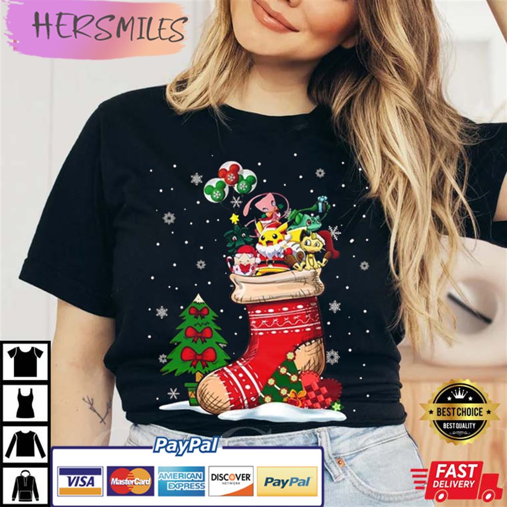 Pokemon In Sock Christmas Best T-shirt