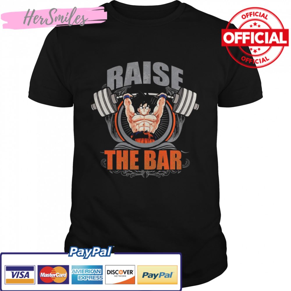 Raise The Bar Goku Spirit Bomb Barbell Dragon Ball shirt