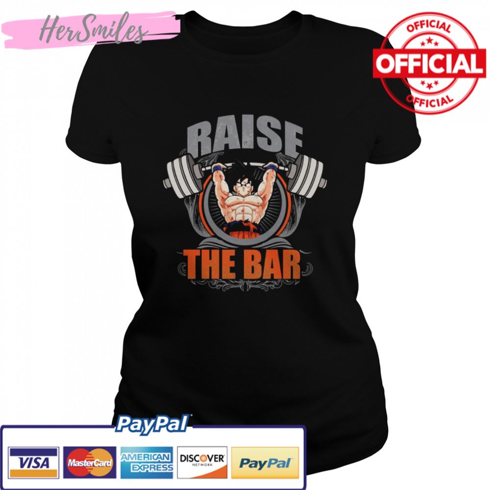 Raise The Bar Goku Spirit Bomb Barbell Dragon Ball shirt