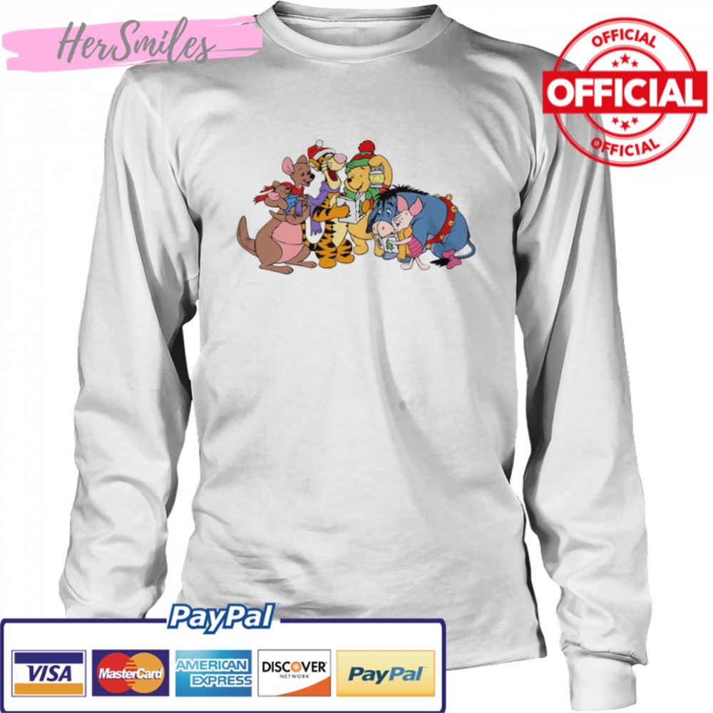 Reading A Book Under Snow Christmas Design Winnie The Pooh shirt Reading A Book Under Snow Christmas Design Winnie The Pooh shirt