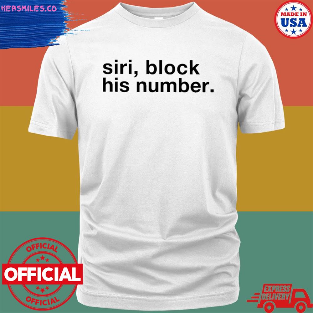 SirI block his number T-shirt