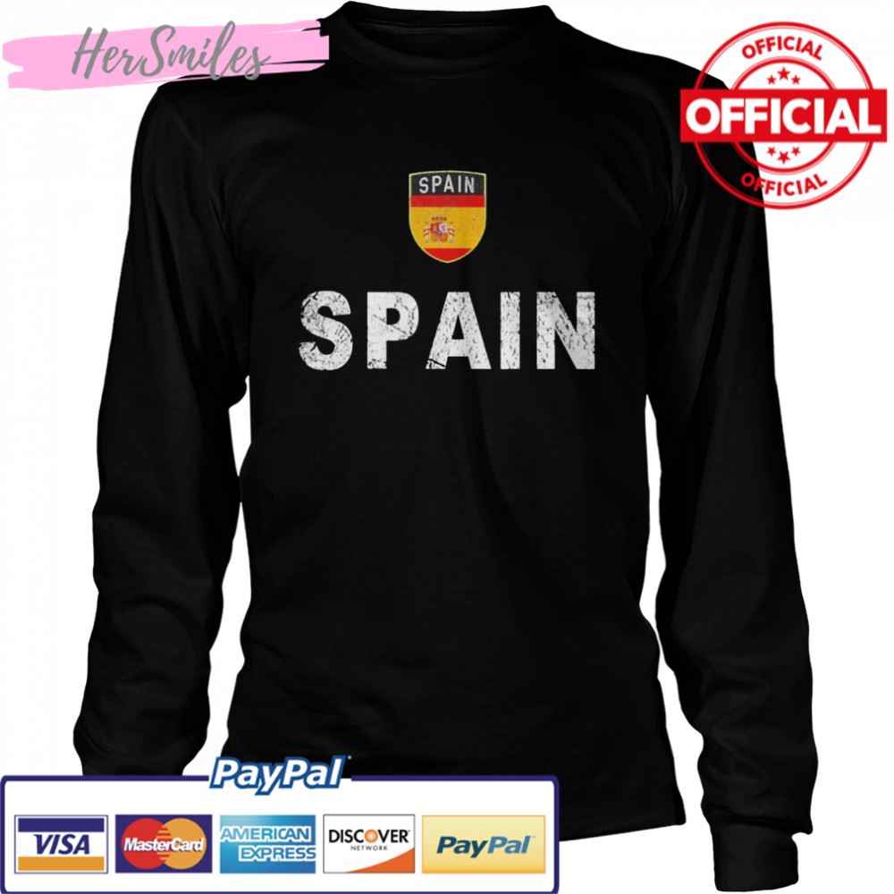 Spain Soccer Fans Jersey Spainish Flag Football Lovers T-Shirt Spain Soccer Fans Jersey Spainish Flag Football Lovers T-Shirt