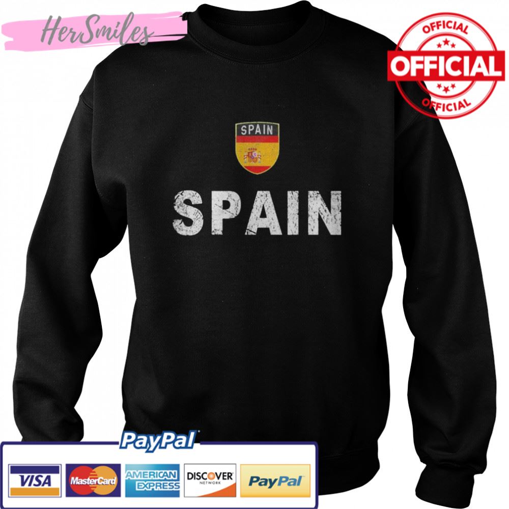 Spain Soccer Fans Jersey Spainish Flag Football Lovers T-Shirt Spain Soccer Fans Jersey Spainish Flag Football Lovers T-Shirt