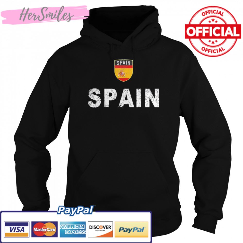 Spain Soccer Fans Jersey Spainish Flag Football Lovers T-Shirt Spain Soccer Fans Jersey Spainish Flag Football Lovers T-Shirt