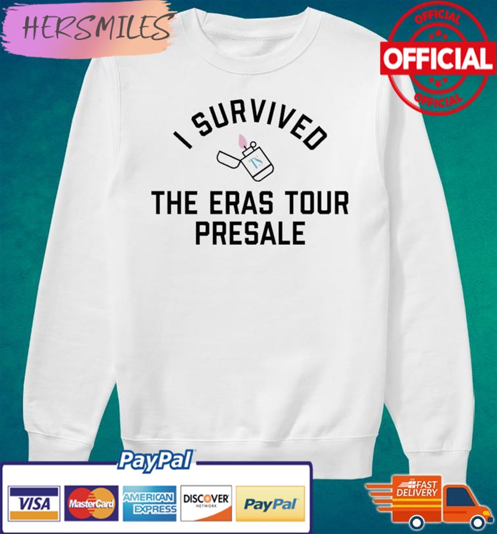 Taylor Swift I Survived The Eras Tour Presale T-shirt Taylor Swift I Survived The Eras Tour Presale T-shirt