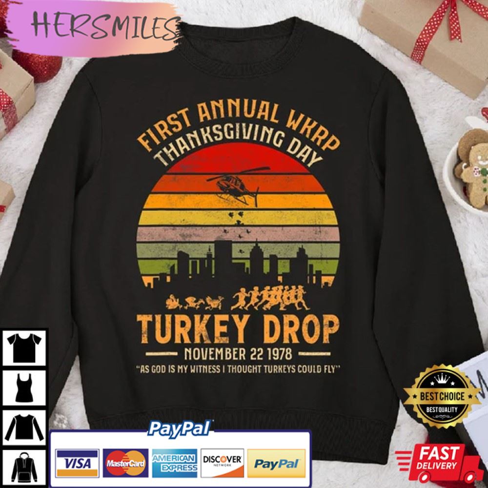 Thanksgiving Party Shirt, Wkrp Thanksgiving Turkey Drop God Best T-Shirt Thanksgiving Party Shirt, Wkrp Thanksgiving Turkey Drop God Best T-Shirt