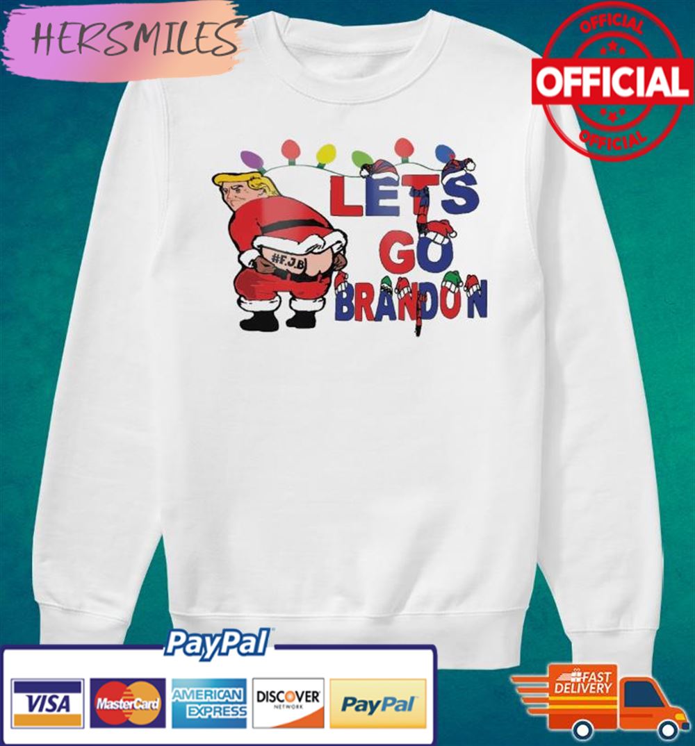 Trump Santa FJB Let's Go Brandon Merry Christmas T-shirt Trump Santa FJB Let's Go Brandon Merry Christmas T-shirt
