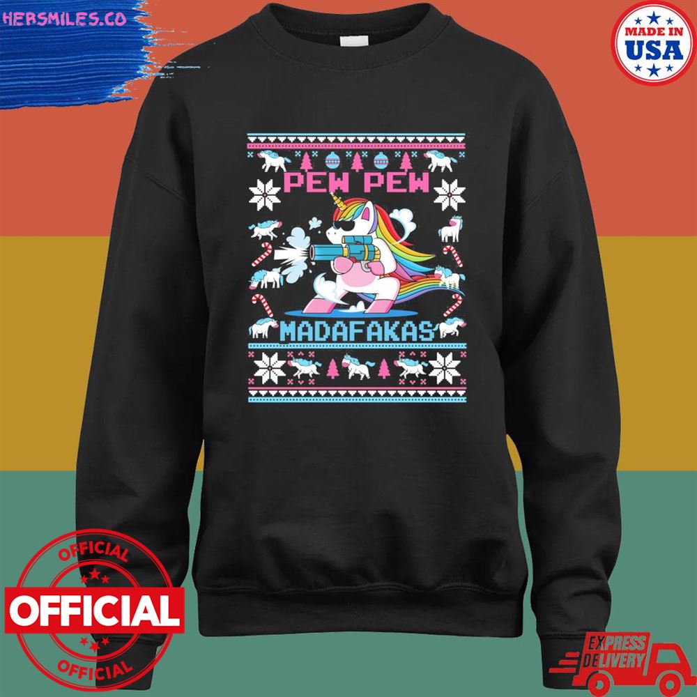 Unicorn Pew Pew Madafakas Ugly Christmas Sweater Unicorn Pew Pew Madafakas Ugly Christmas Sweater