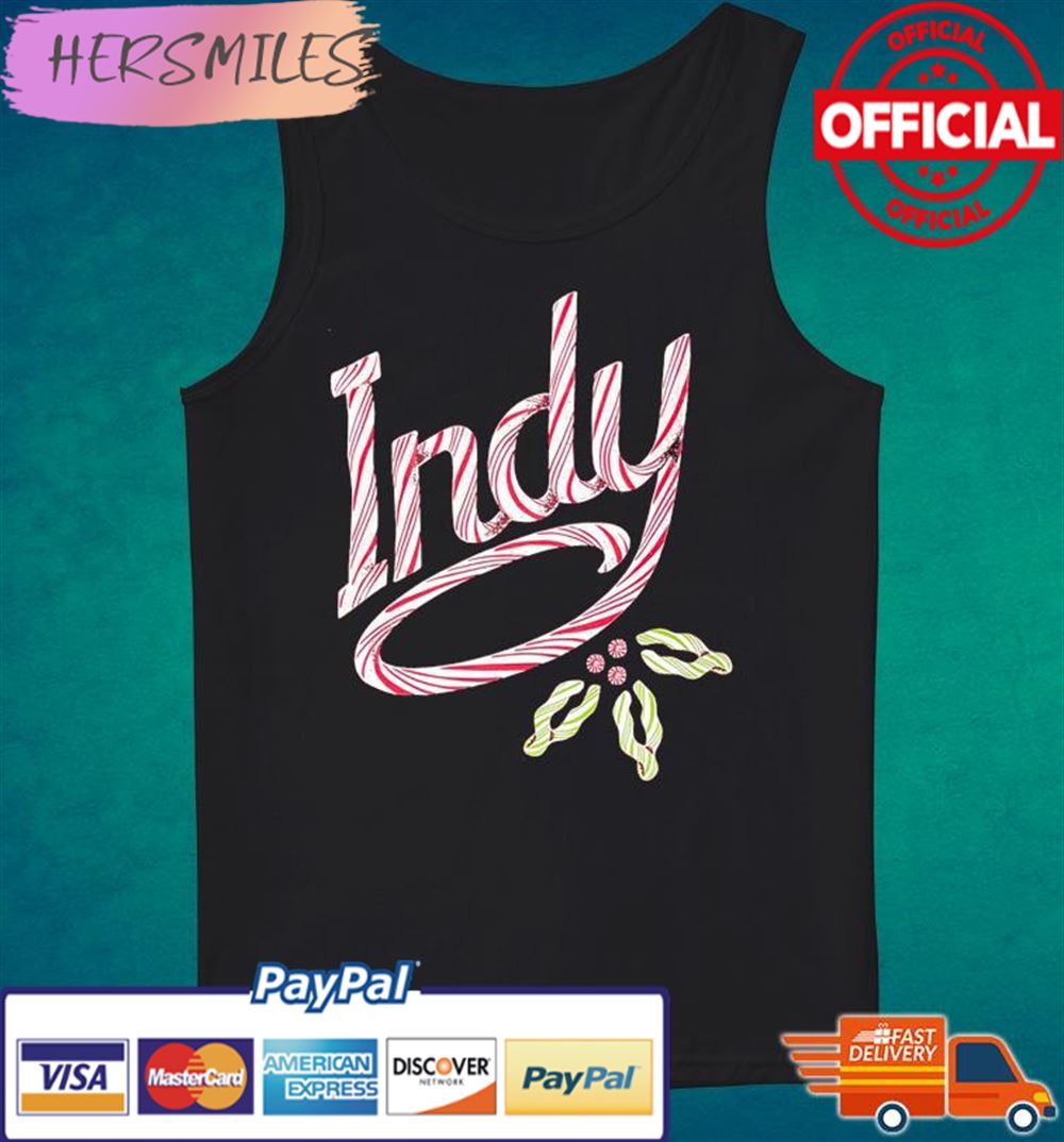 Visit Indy Candy Cane Christmas T-shirt Visit Indy Candy Cane Christmas T-shirt