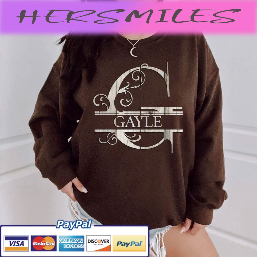 Wood Style Monogram Letter G The Gayle Trending Unisex  T-shirt