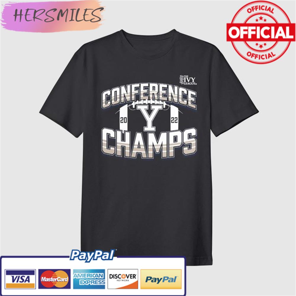Yale Bulldogs 2022 The Ivy League Football Conference Champions T-shirt