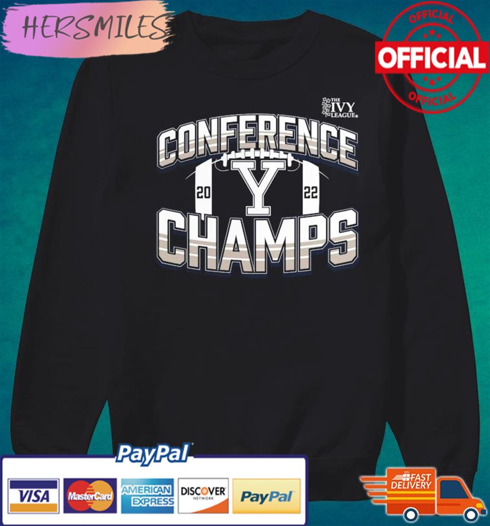 Yale Bulldogs 2022 The Ivy League Football Conference Champions T-shirt Yale Bulldogs 2022 The Ivy League Football Conference Champions T-shirt