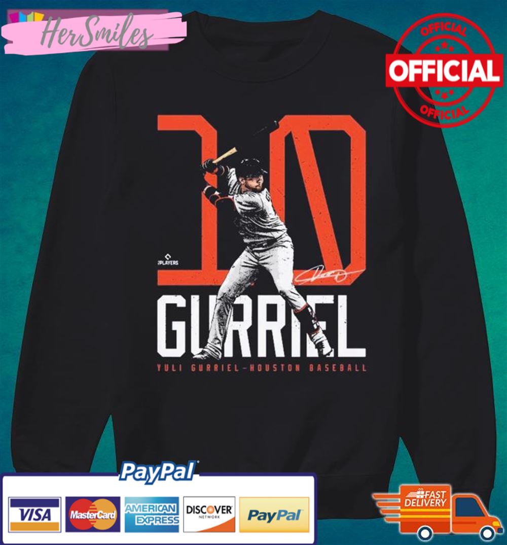 Yuli Gurriel Houston Baseball Bold Number Signature Shirt Yuli Gurriel Houston Baseball Bold Number Signature Shirt