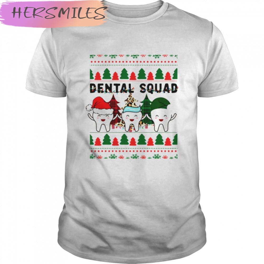 Career Dentist Christmas Dental Squad Funny Christmas shirt
