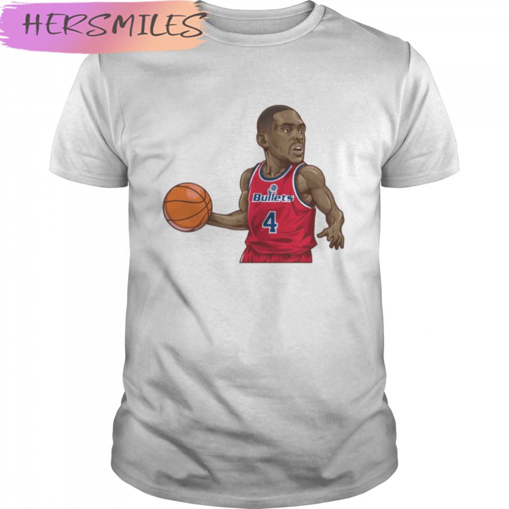 Chris Webber 4 Art Chibi Bullets Basketball T-shirt