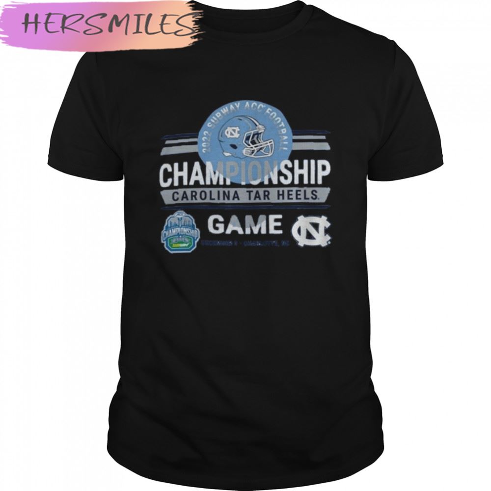 North Carolina Tar Heels Subway Atlantic Coast Conference Football Championship Game 2022 T-shirt