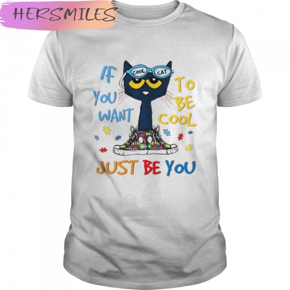 Autism Awareness Cat T-shirt