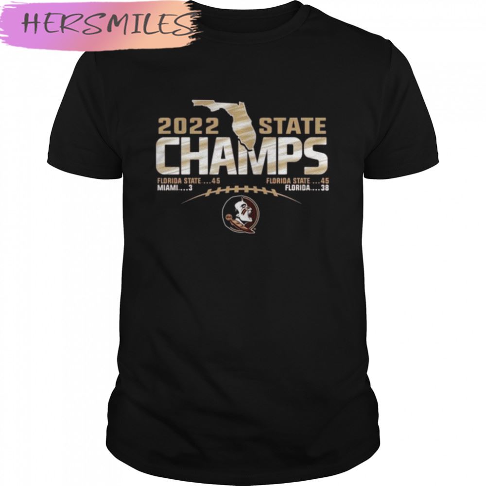 Ncaa 2022 florida state seminoles state champions football score T-shirt