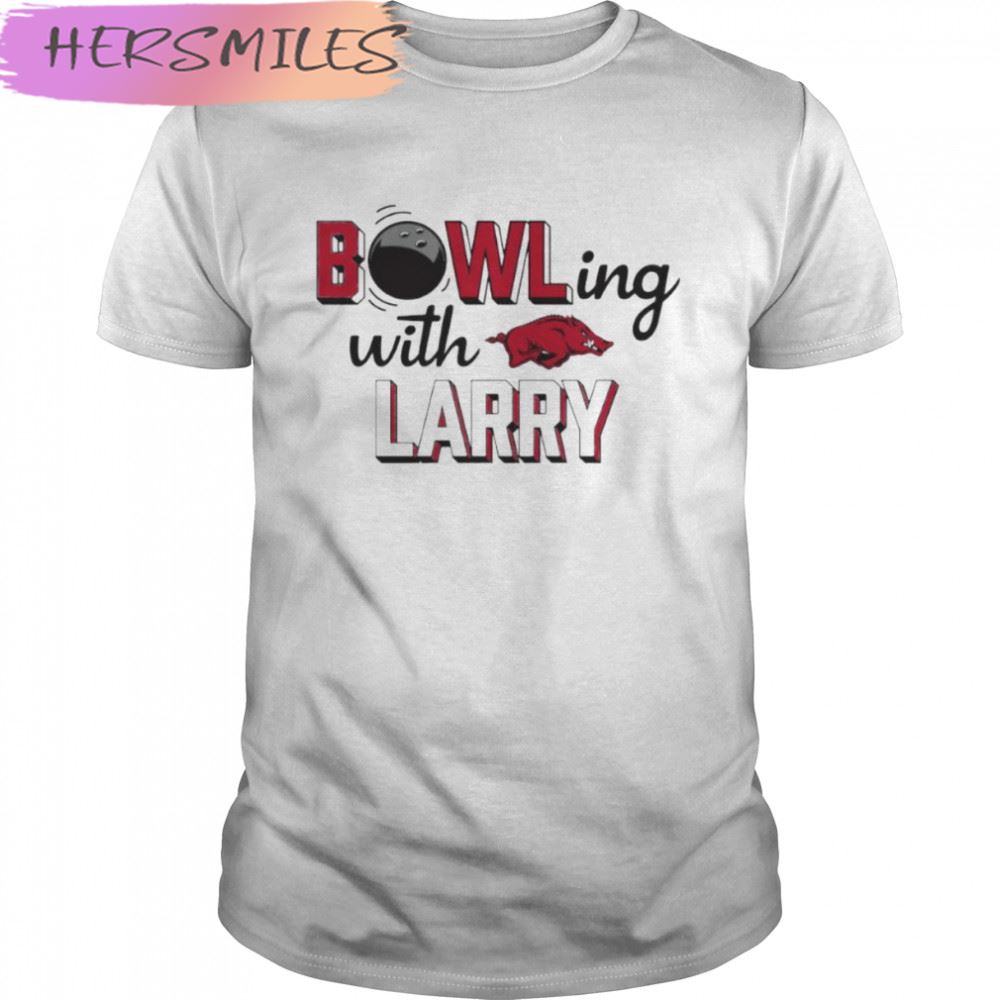 Arkansas Razorbacks bowling with larry T-shirt