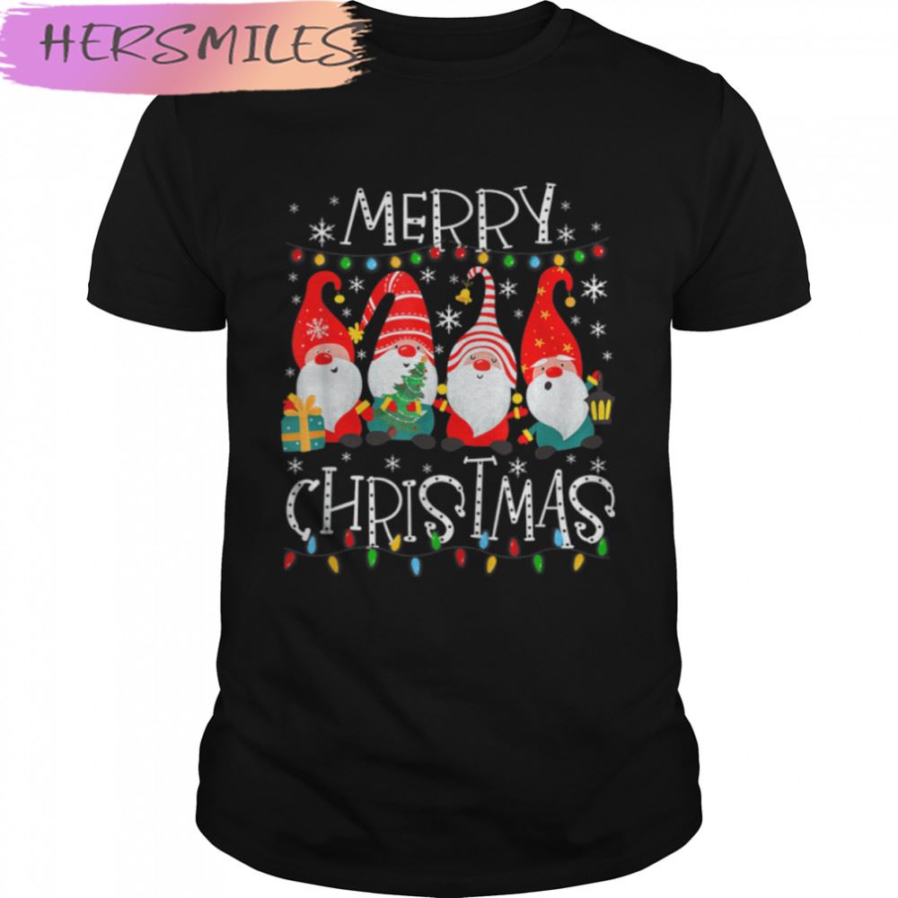 Xmas Merry Christmas Gnome  Family Kids Adults T-shirt