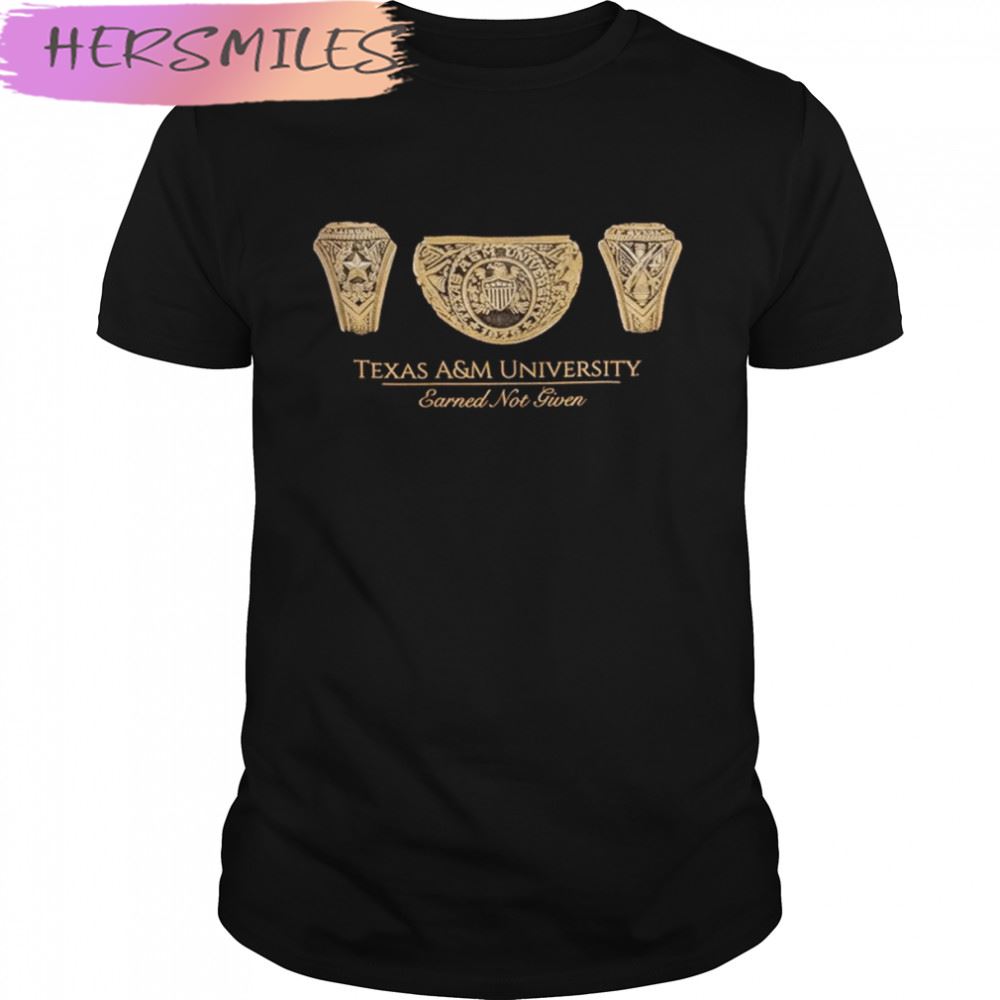 Texas University Earned Not Given Ring T-shirt
