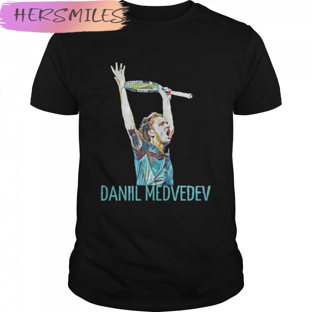 Tennis Player Daniil Medvedev Russian Tennis T-shirt