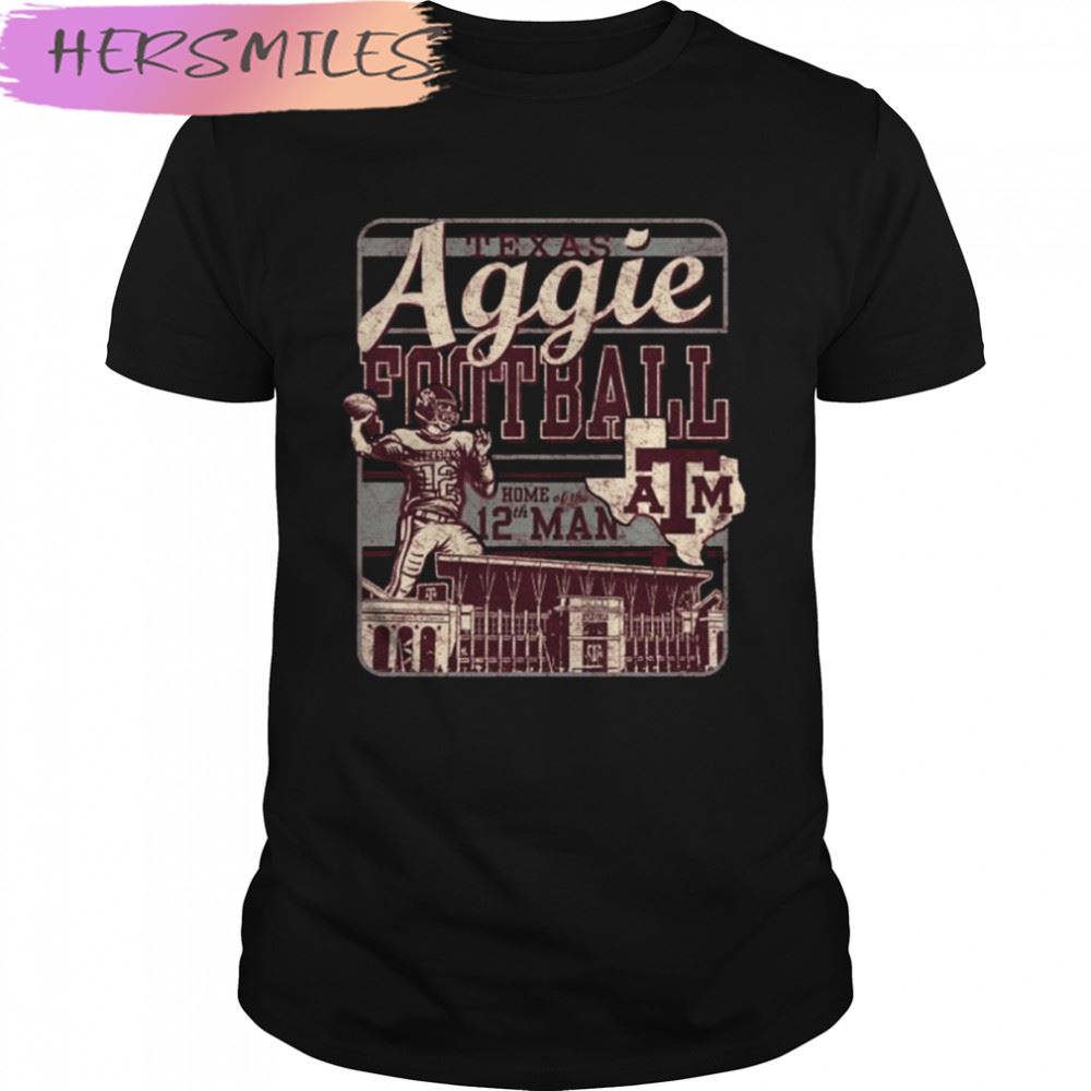Texas Aggie Vintage Football Square Home Of The 12th Man T-shirt