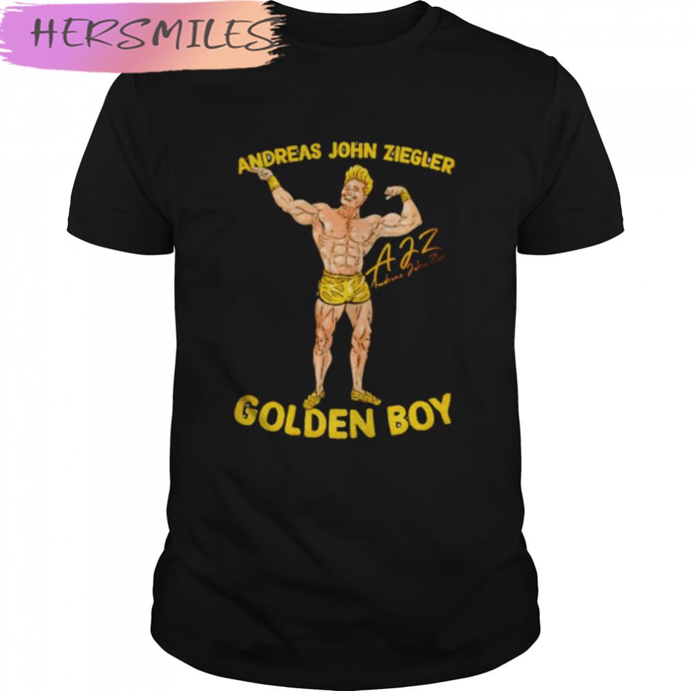 Nice andreas John Ziegler golden boy signature T-shirt