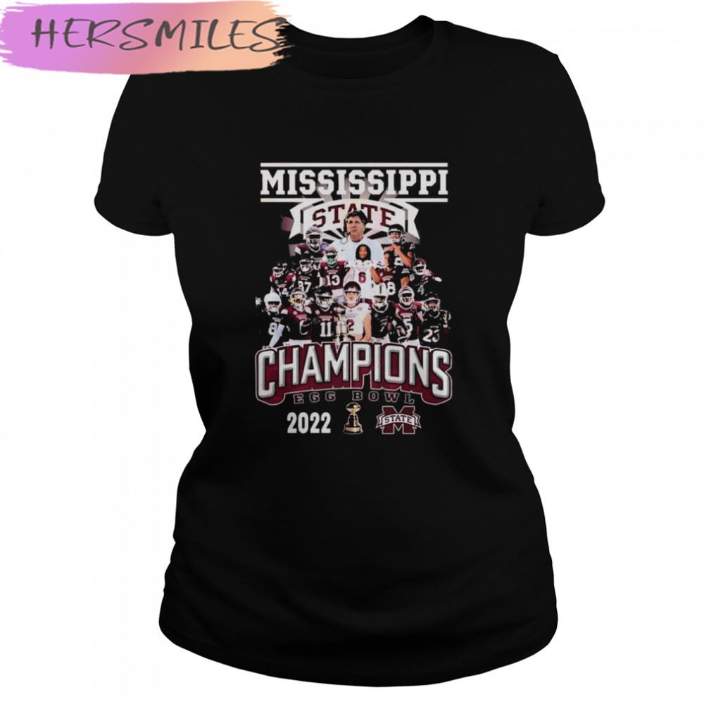 Egg Bowl Champions 2022 Mississippi State Bulldogs Team T-shirt
