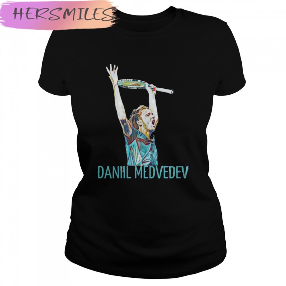 Tennis Player Daniil Medvedev Russian Tennis T-shirt