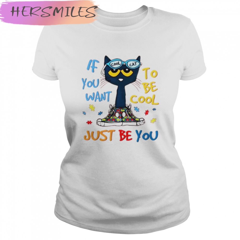 Autism Awareness Cat T-shirt