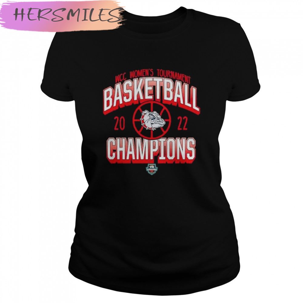 Gonzaga Bulldogs 2022 WCC Women’s Basketball Conference Tournament Champions T-Shirt