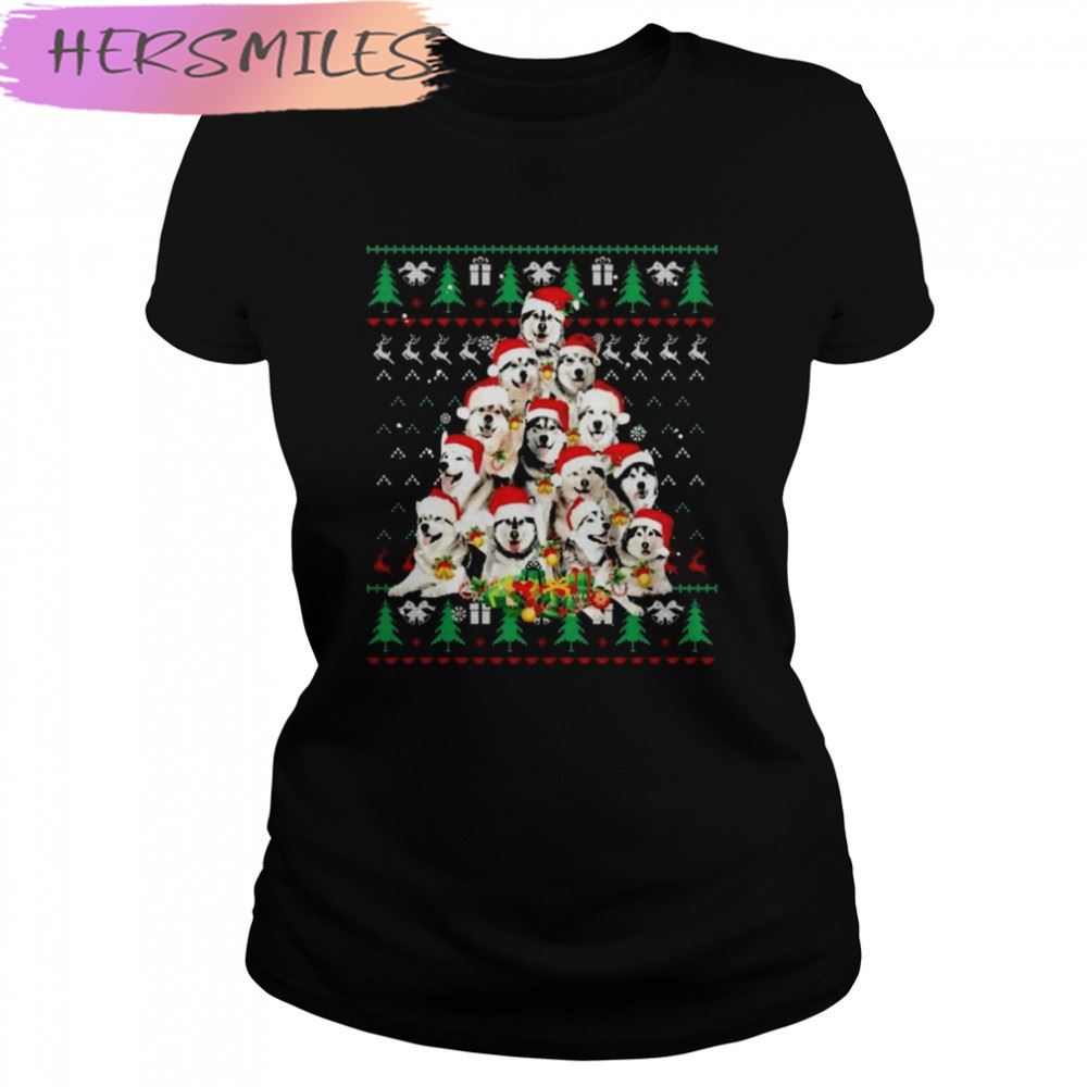 Alaskan Malamute Christmas Dog Lover Shirt Ugly shirt