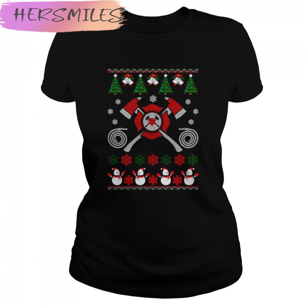 Amazing Job Merry Firefighter Ugly Christmas shirt