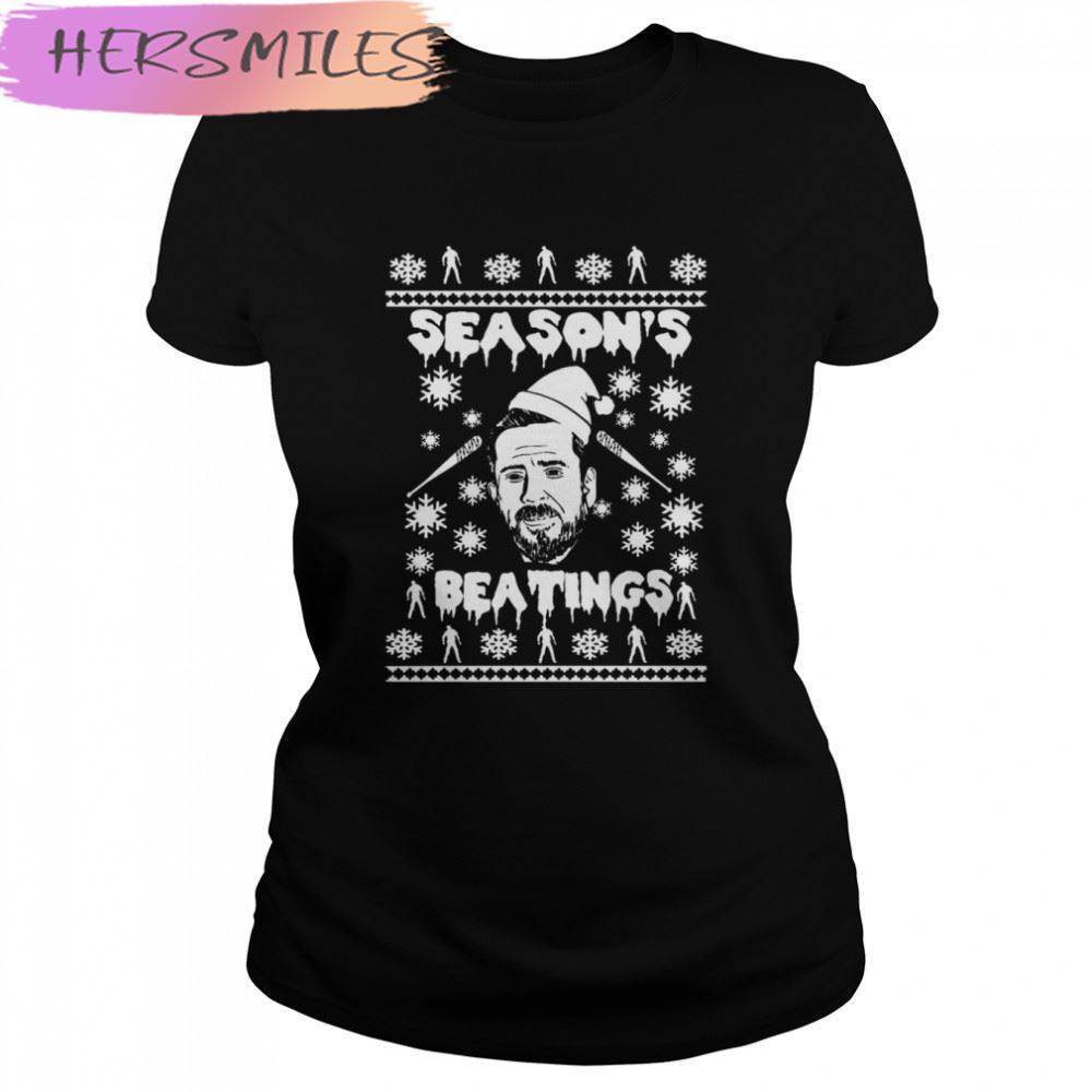 Santa Season’s Beatings Negan Ugly Christmas T-shirt