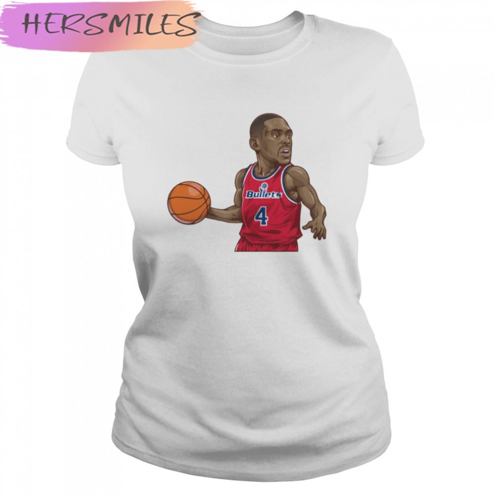 Chris Webber 4 Art Chibi Bullets Basketball T-shirt