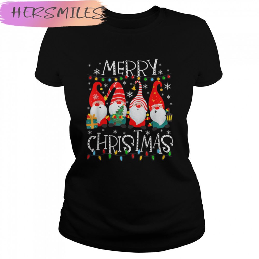 Xmas Merry Christmas Gnome  Family Kids Adults T-shirt