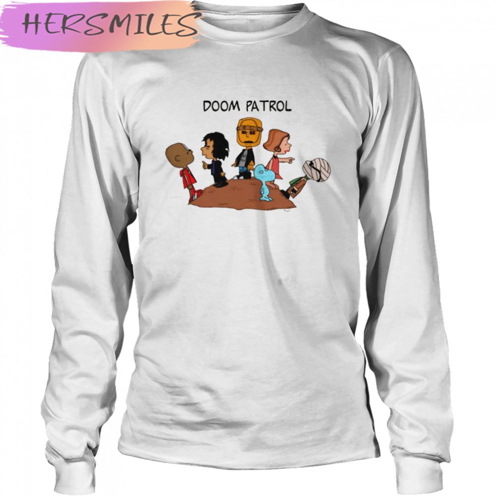 Doom Patrol Team Cartoon Peanuts T-shirt Doom Patrol Team Cartoon Peanuts T-shirt