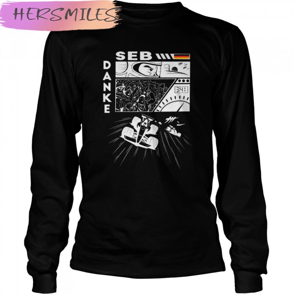 Thank You German Flag F1 Racing Anime Danke Seb T-shirt Thank You German Flag F1 Racing Anime Danke Seb T-shirt