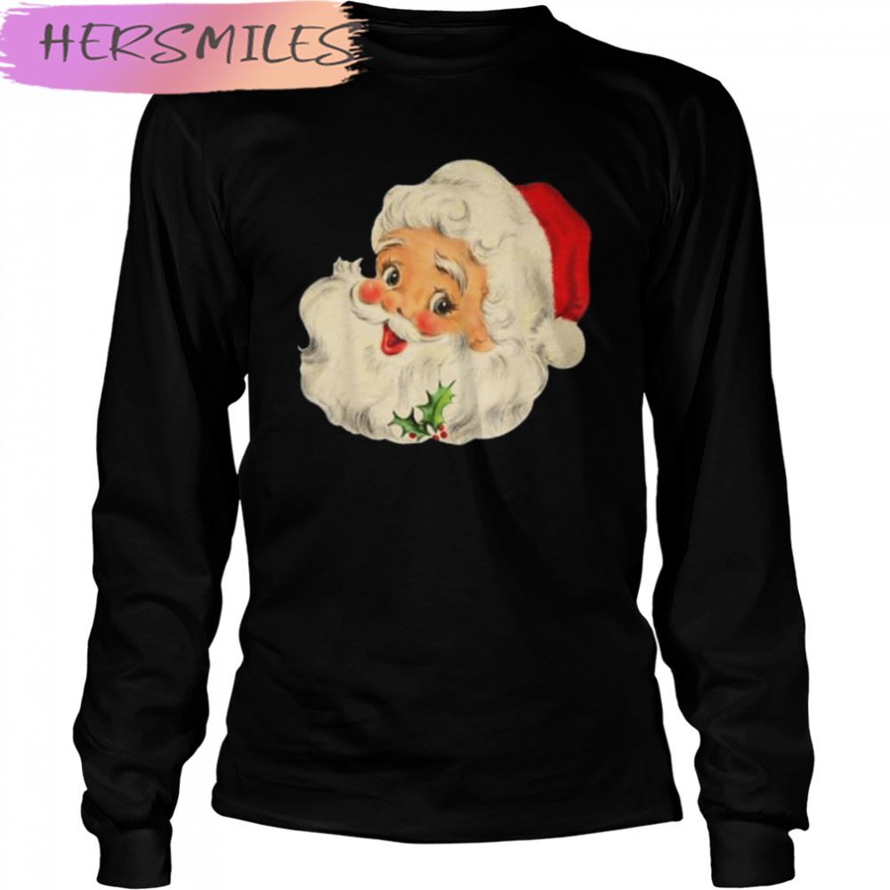 Vintage Christmas Santa Claus Face Funny Old Fashioned T-shirt Vintage Christmas Santa Claus Face Funny Old Fashioned T-shirt
