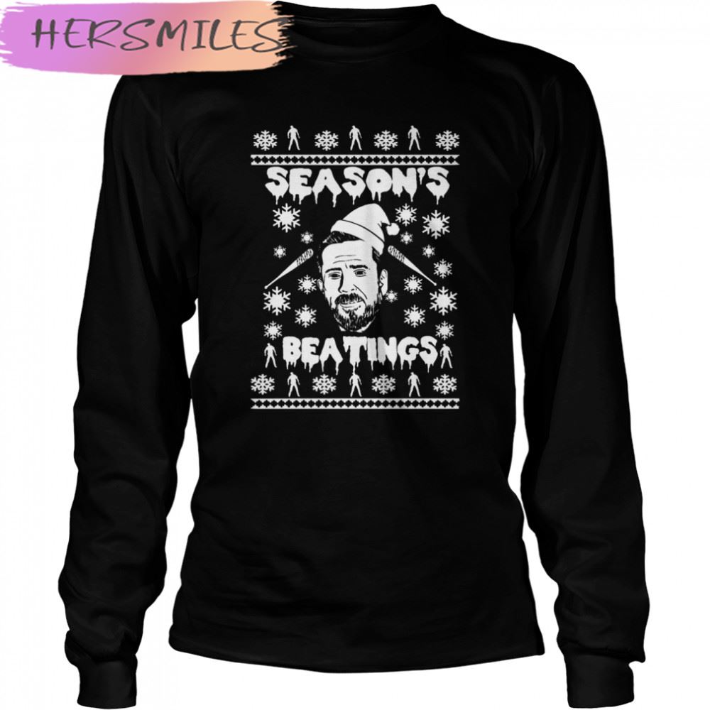 Santa Season’s Beatings Negan Ugly Christmas T-shirt Santa Season’s Beatings Negan Ugly Christmas T-shirt
