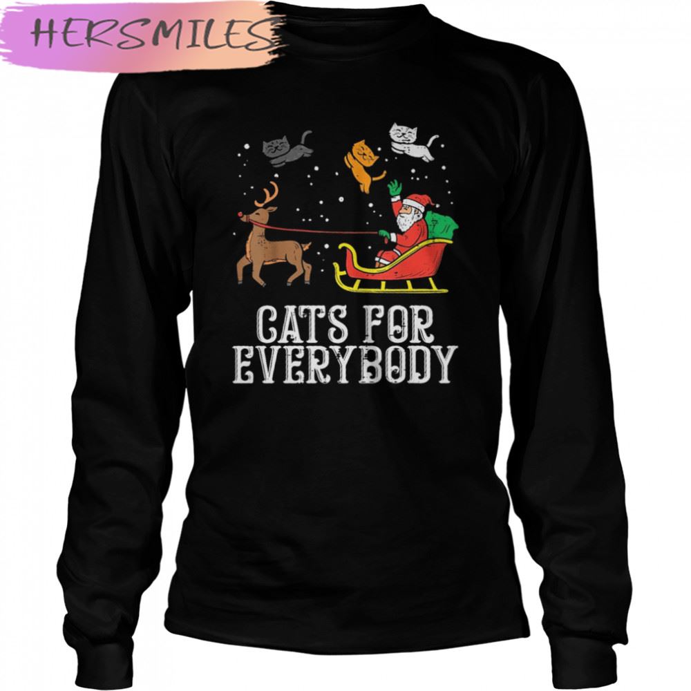 Santa Claus Cats For Everybody Christmas T-shirt Santa Claus Cats For Everybody Christmas T-shirt