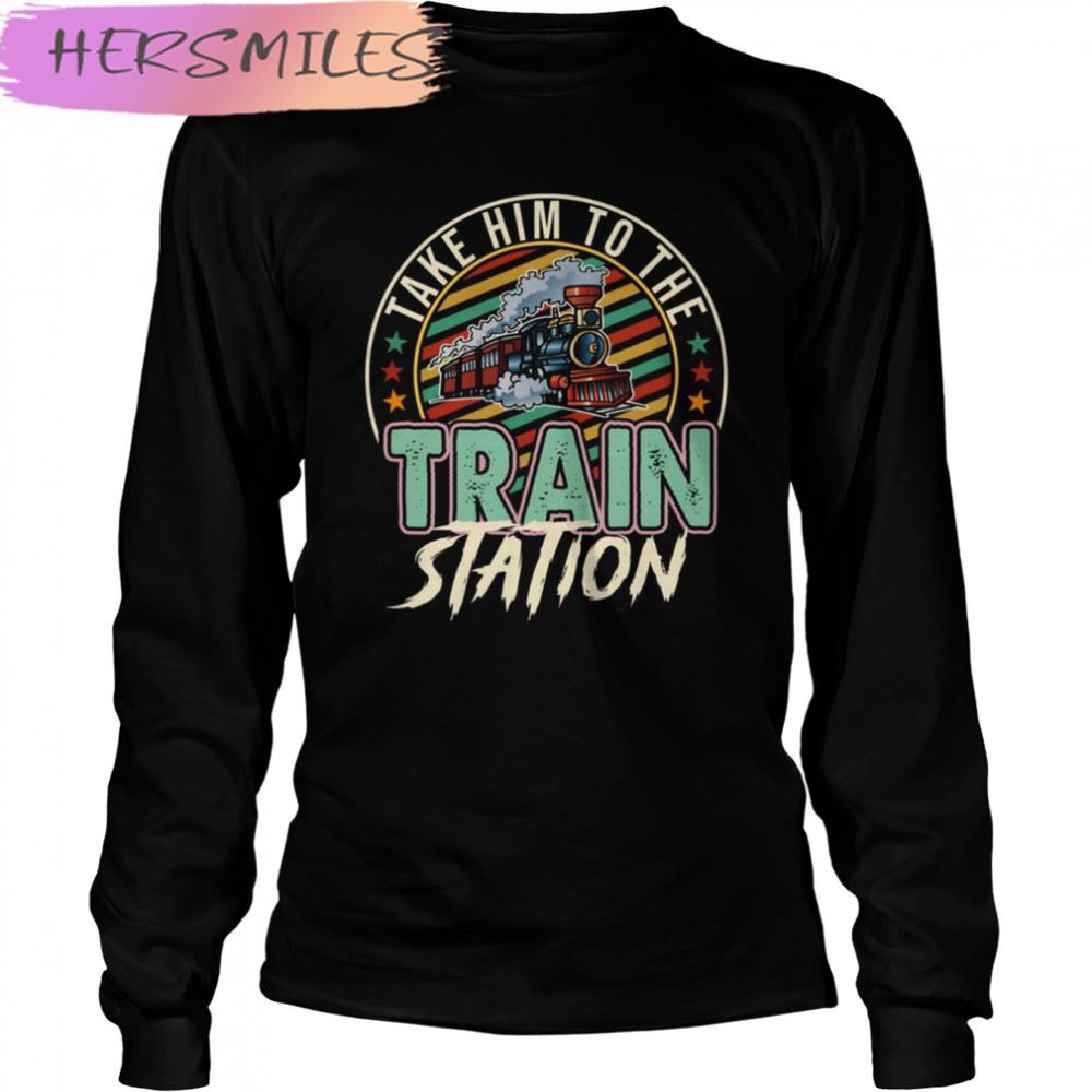 Take Him To The Train Station Retro Color Yellowstone Dutton T-shirt Take Him To The Train Station Retro Color Yellowstone Dutton T-shirt
