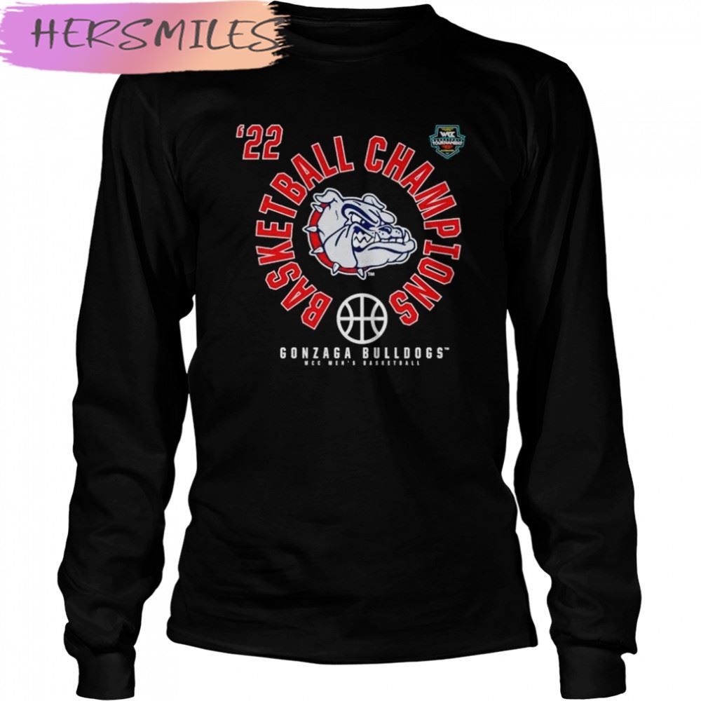 Gonzaga Bulldogs 2022 WCC Men’s Basketball Conference Tournament Champions T-Shirt Gonzaga Bulldogs 2022 WCC Men’s Basketball Conference Tournament Champions T-Shirt