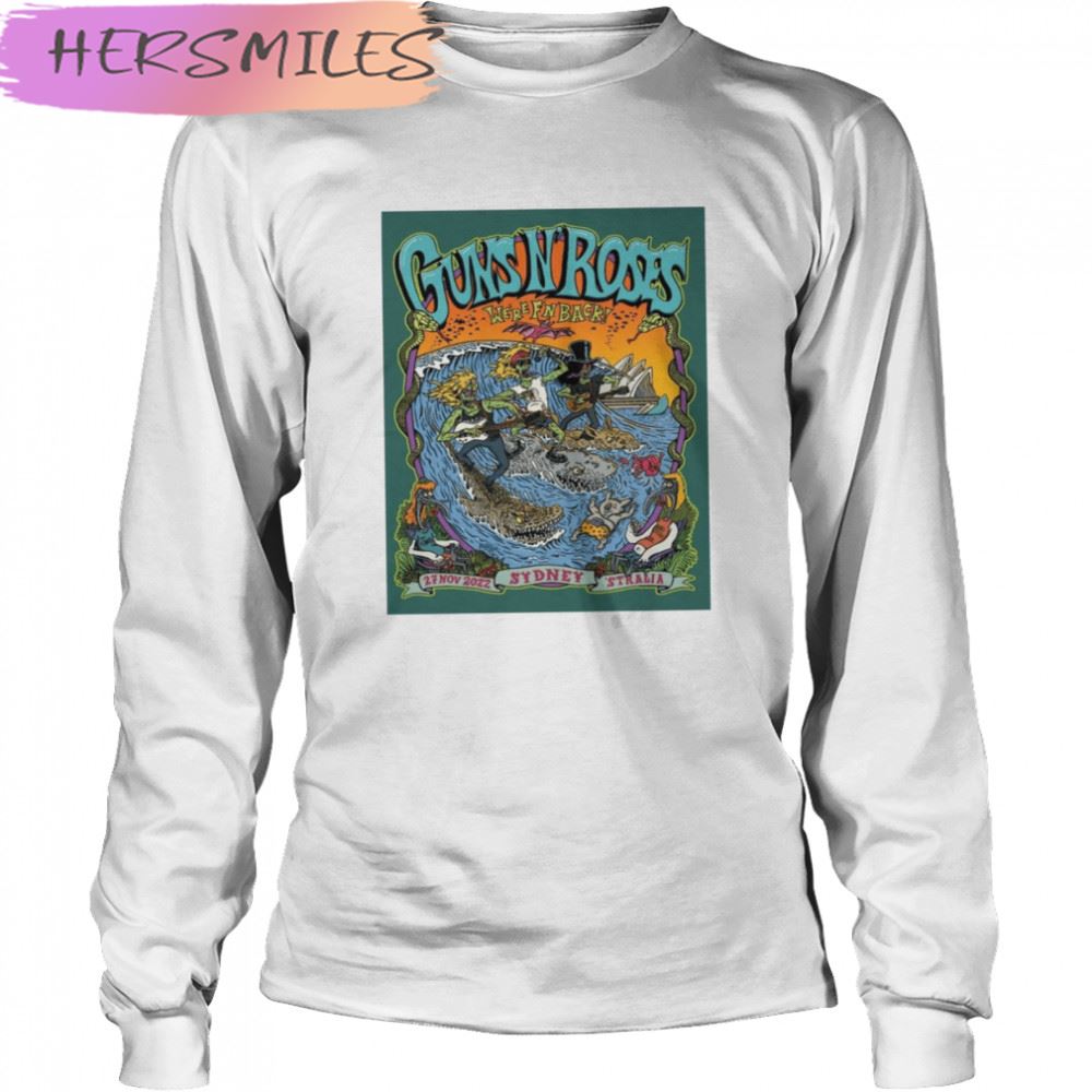Guns N Roses We’re F’n Back Sydney 2022 T-shirt Guns N Roses We’re F’n Back Sydney 2022 T-shirt
