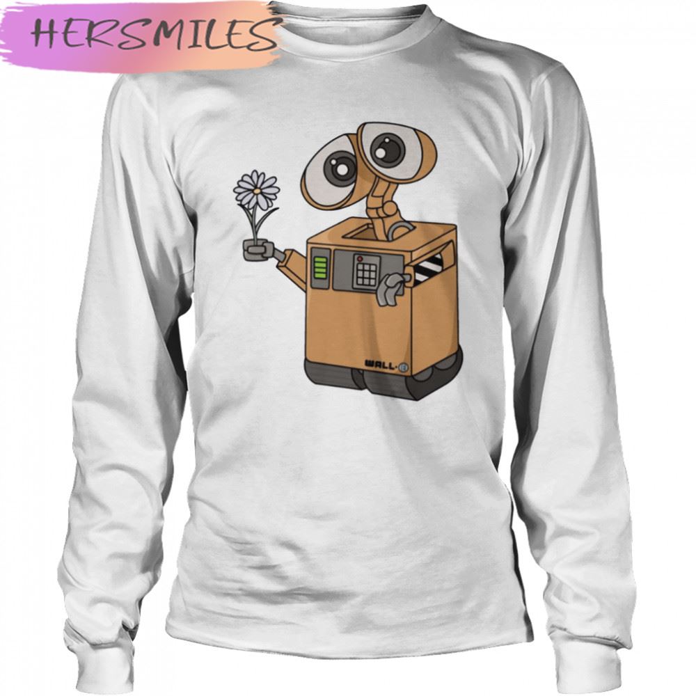Want A Flower Wall-E T-shirt Want A Flower Wall-E T-shirt