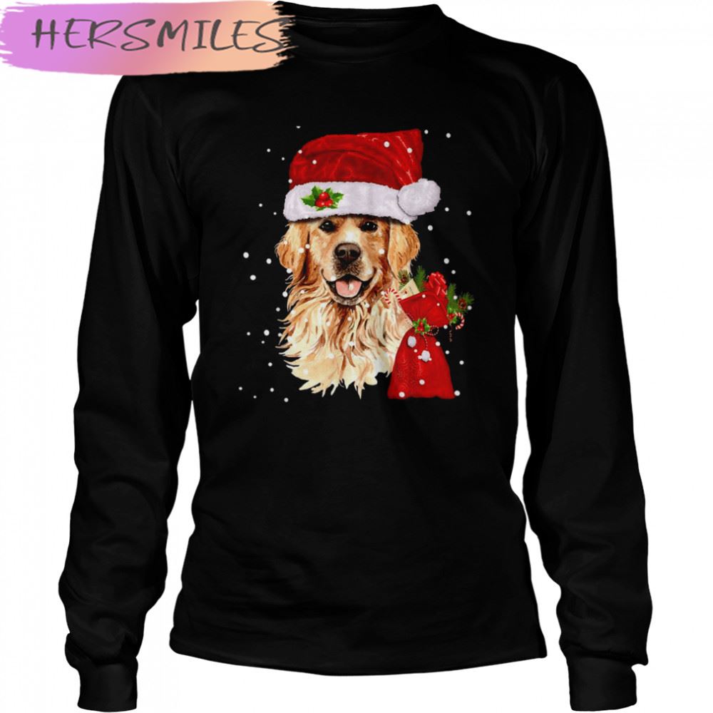 Golden Retriever Dog Christmas Holiday Gift T-shirt Golden Retriever Dog Christmas Holiday Gift T-shirt
