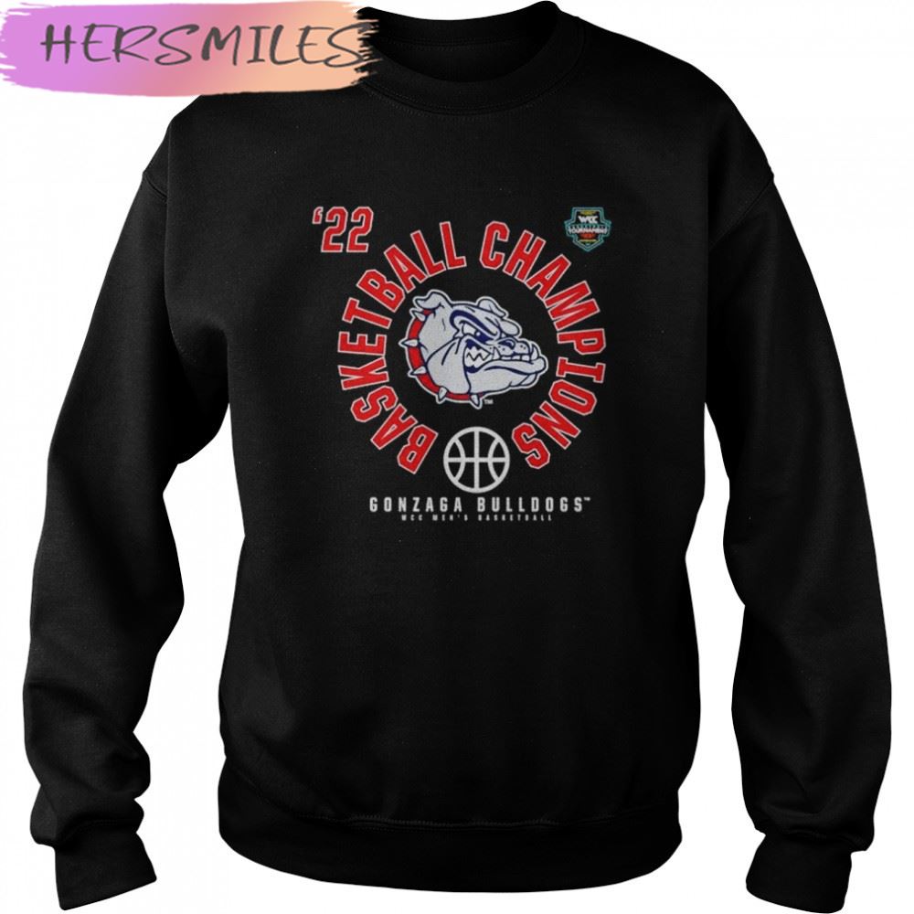 Gonzaga Bulldogs 2022 WCC Men’s Basketball Conference Tournament Champions T-Shirt Gonzaga Bulldogs 2022 WCC Men’s Basketball Conference Tournament Champions T-Shirt