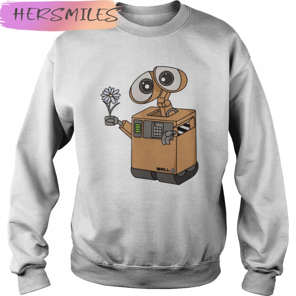 Want A Flower Wall-E T-shirt Want A Flower Wall-E T-shirt