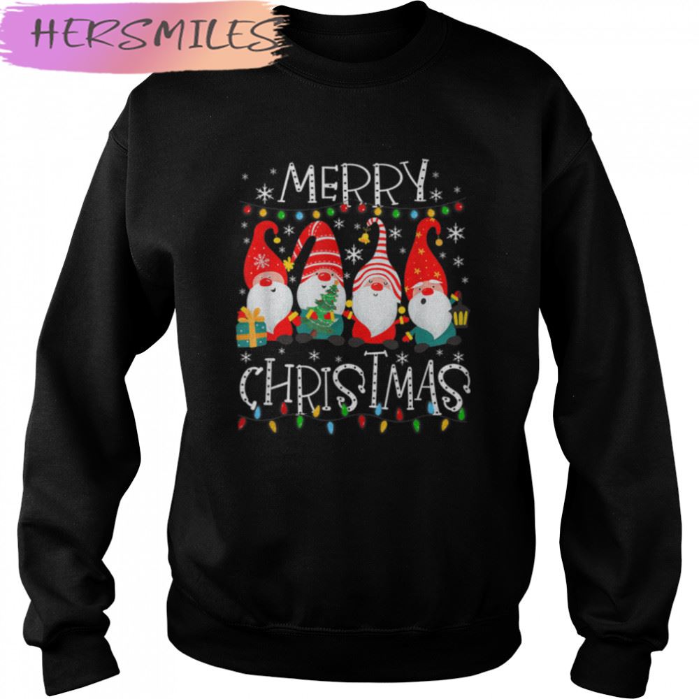 Xmas Merry Christmas Gnome Family Kids Adults T-shirt Xmas Merry Christmas Gnome Family Kids Adults T-shirt
